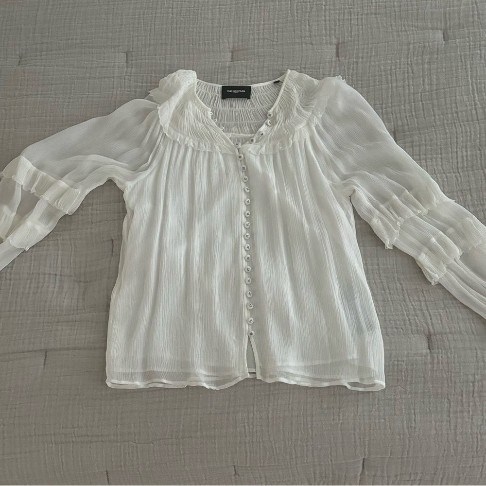 THE KOOPLES DESIGNER LIKE NEW White Blouse